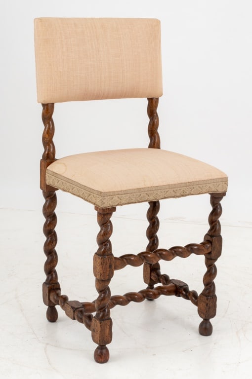 Barley Twist Carved Oak Side Chair (1 of 7)