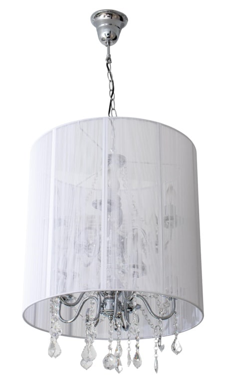 Hollywood Glam 10-Arm String Shade Chandelier (1 of 9)