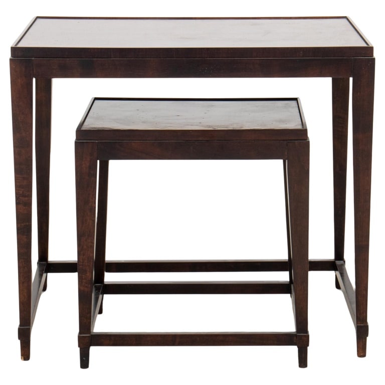 Art Deco Style Burlwood Nesting Tables, 2 (1 of 7)