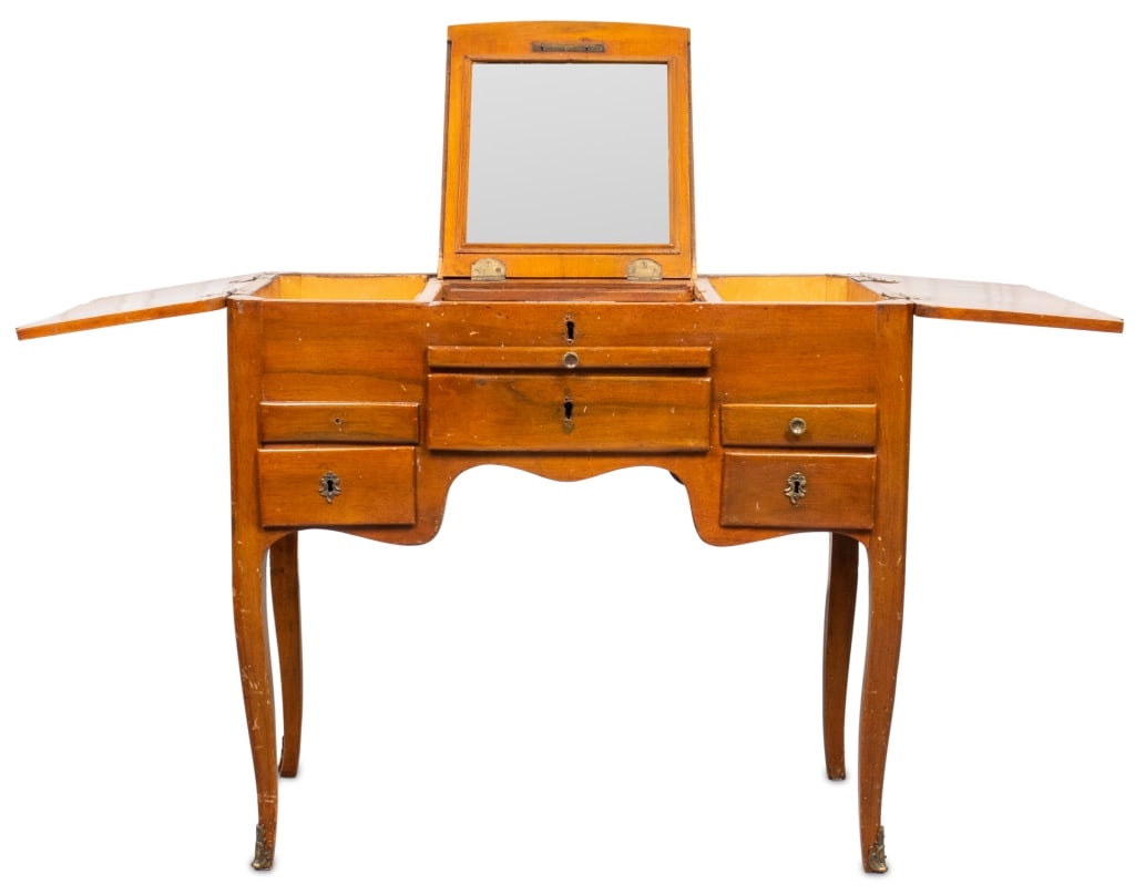 Louis XV Provincial Style Walnut Dressing Table (1 of 6)