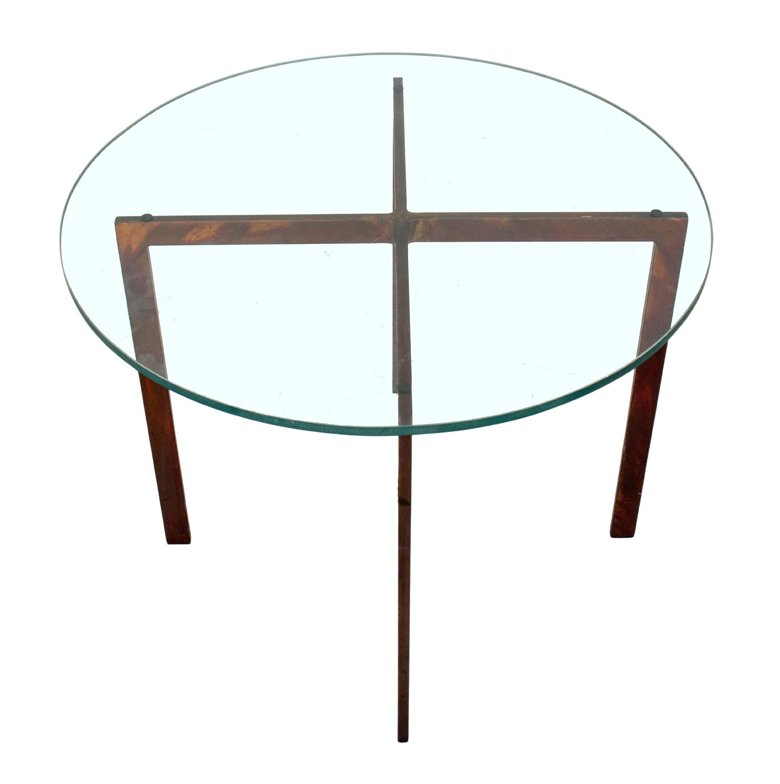 Knoll Barcelona Style Glass Top Side Table (1 of 9)