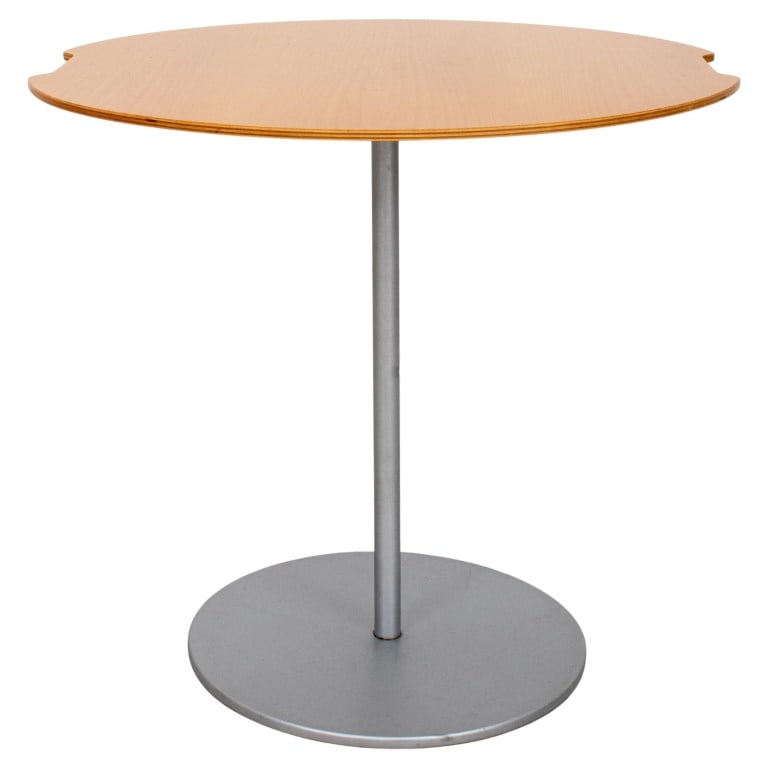 Cassina Cherry and Steel Side Table (1 of 9)
