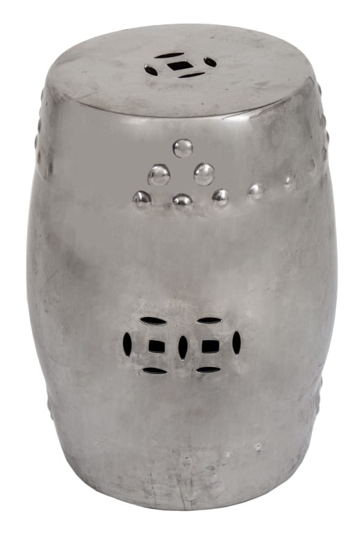 Safavieh Modern Asian Style Silvered Ceramic Stool (1 of 4)