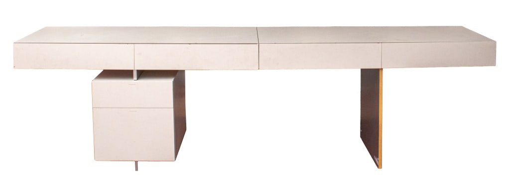 Postmodern White Laminate Console (1 of 10)