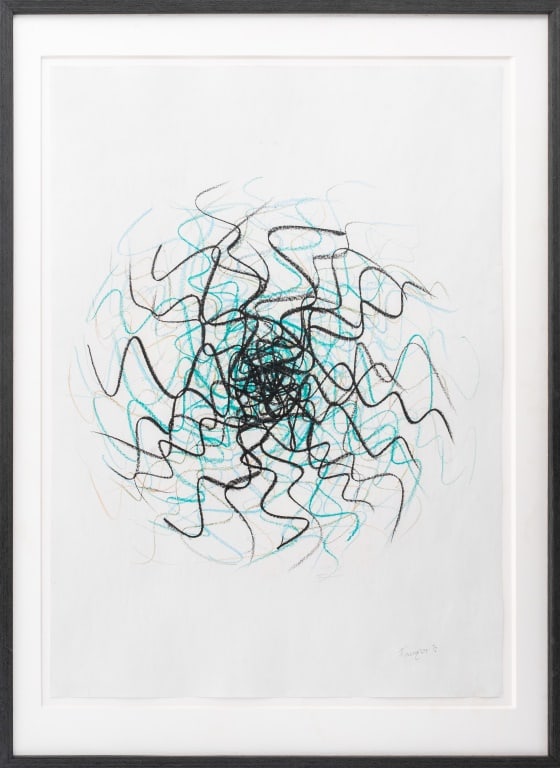Wojciech Fangor Abstract Composition Crayon, 1972