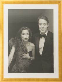 Ron Galella "Bianca Jagger & Halston" Silver Print