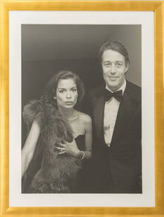 Ron Galella "Bianca Jagger & Halston" Silver Print: Ron Galella (American, 1931-2022), "Bianca Jagger and Halston, December 6, 1976", Gelatin Silver Print, photograph taken at the Metropolitan Museum of Art Costume Institute Exhibition "The Glory of Ru