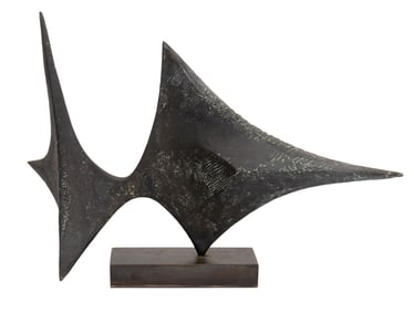 Salvatore Messina Abstract Form Bronze Sculpture