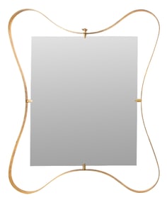 Fontana Arte Brass Framed Wall Mirror