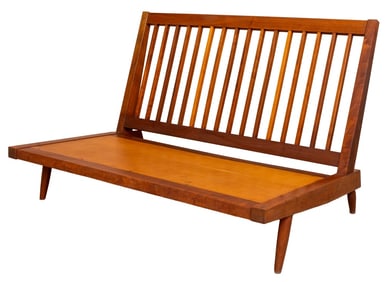 George Nakashima Walnut Two-Seat Sofa