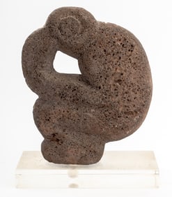Pre-Columbian Carved Lava Stone Figure