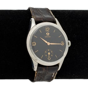 Omega Military Style Stainless Steel Watch, 1940s