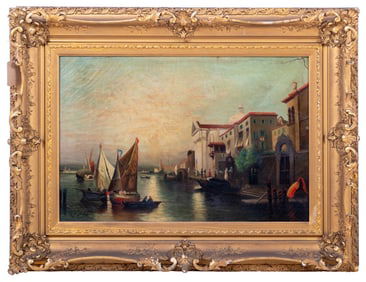 Hugh Bolton Jones Grand Canal Venice Oil on Canvas