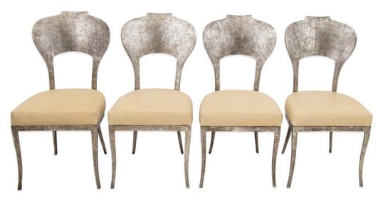 Oly Studio "Beverly" Aluminum Side Chairs, 4