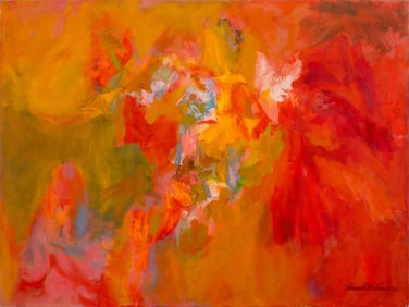 Edward Millman "Red Terrain" Oil on Canvas, 1958