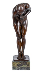 August Kattentidt "The Archer" Patinated Bronze