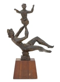 Chaim Gross "Mother and Child" Bronze Sculpture