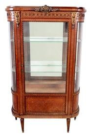 Louis XVI Style Gilt Metal Mounted Oak Vitrine
