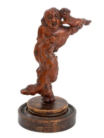Chinese Foo Dog & Figure Root Carving
