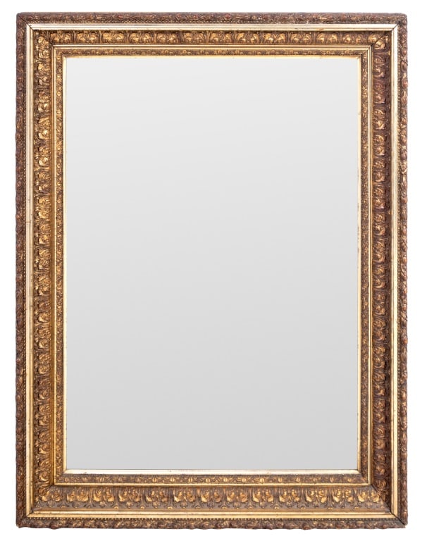 Victorian Gilt Composition Rectangular Mirror (1 of 4)