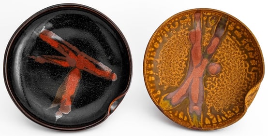 Brother Thomas Bezanson Glazed Porcelain Plates, 2
