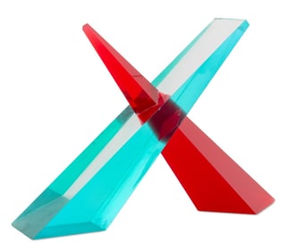Norman Mercer "Truncated Pylon" Acrylic Sculpture