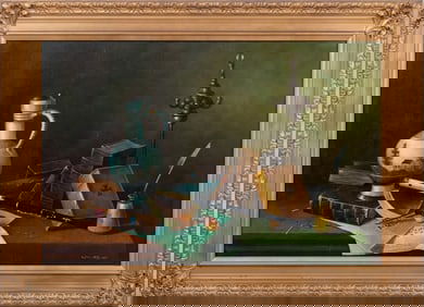 William Steiner Still Life Scene Oil on Canvas