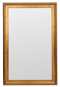 Modern Giltwood Framed Beveled Mirror