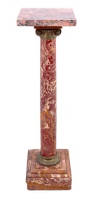 French Gilt Metal Mounted Sicilian Jasper Pedestal