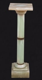French Green Alabaster Pedestal