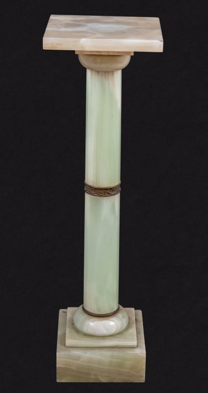 French Green Alabaster Pedestal (1 of 4)