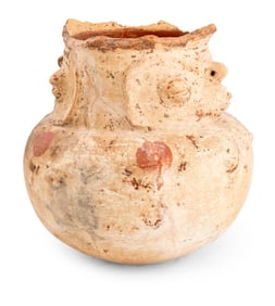 Mayan Pre-Columbian Pottery Two Handle Vase