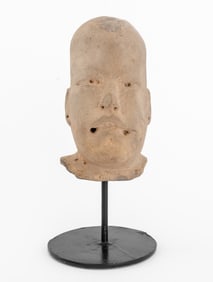 Olmec Pre-Columbian Pottery Baby Head