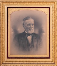 American School Portrait of William Wood Charcoal