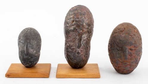 Louis Mendez Art Pottery Bust Sculptures, 3
