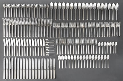 Christofle Silver Plate Triade Service, 158 Pcs.