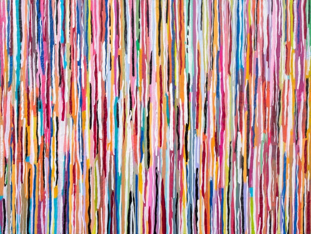 Contemporary School Abstract Acrylic on Panel (1 of 3)