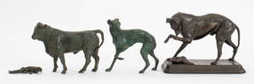 Patinated Metal Animal Sculptures, 4