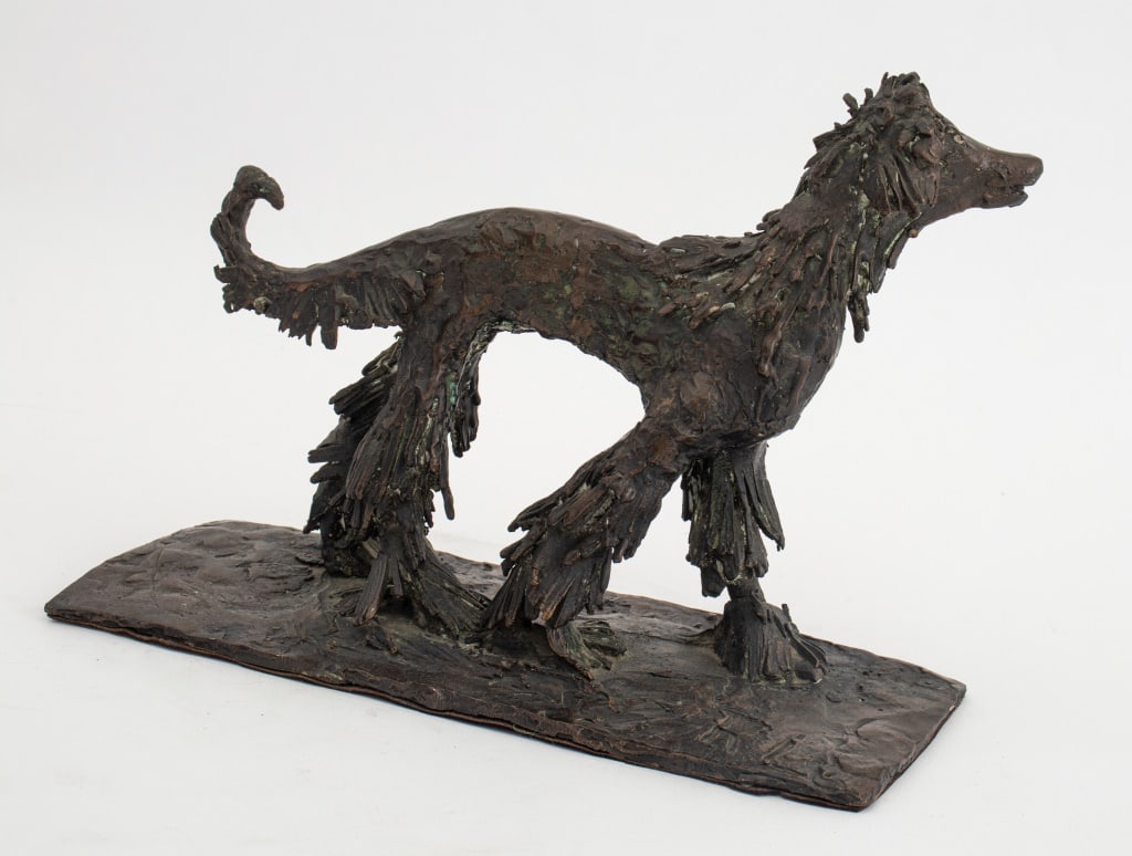 Standing Afghan Hound Bronze Sculpture (1 of 10)