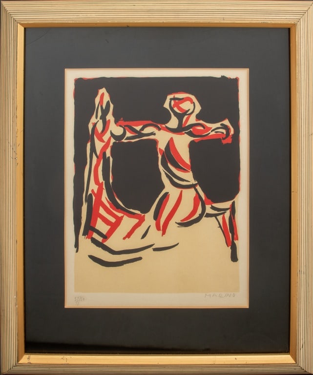 Marino Marini "Cavalier" Lithograph in Colors (1 of 5)