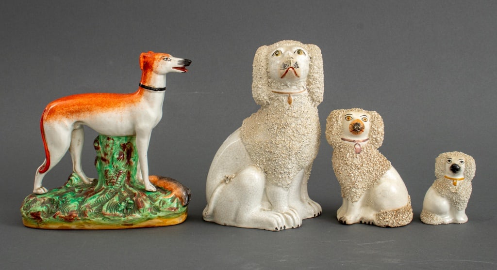 English Staffordshire Ceramic Dog Sculptures, 4 (1 of 8)