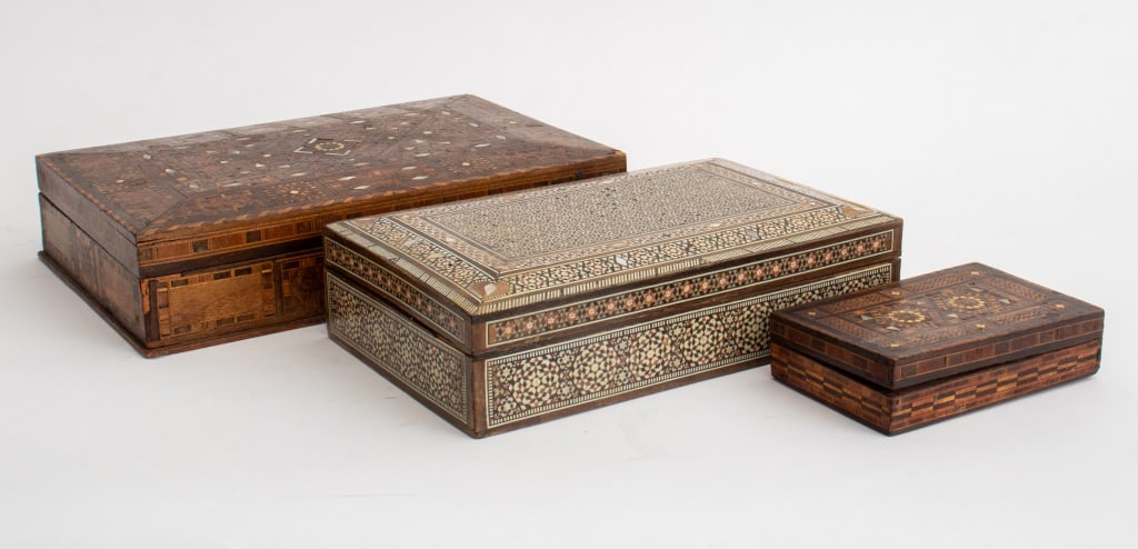 Syrian Parquetry Inlaid Boxes, 3 (1 of 9)