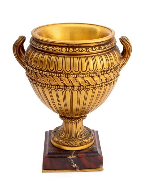 F. Barbedienne Gilt Bronze Urn on Marble Base (1 of 5)