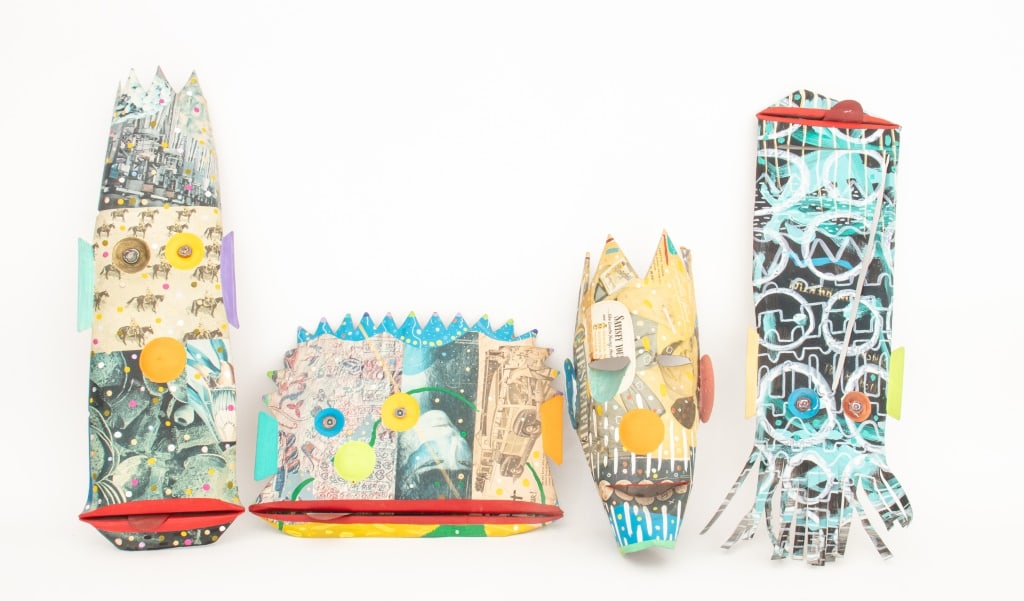 David Van Hee Mixed Media Metal Masks, 4 (1 of 13)