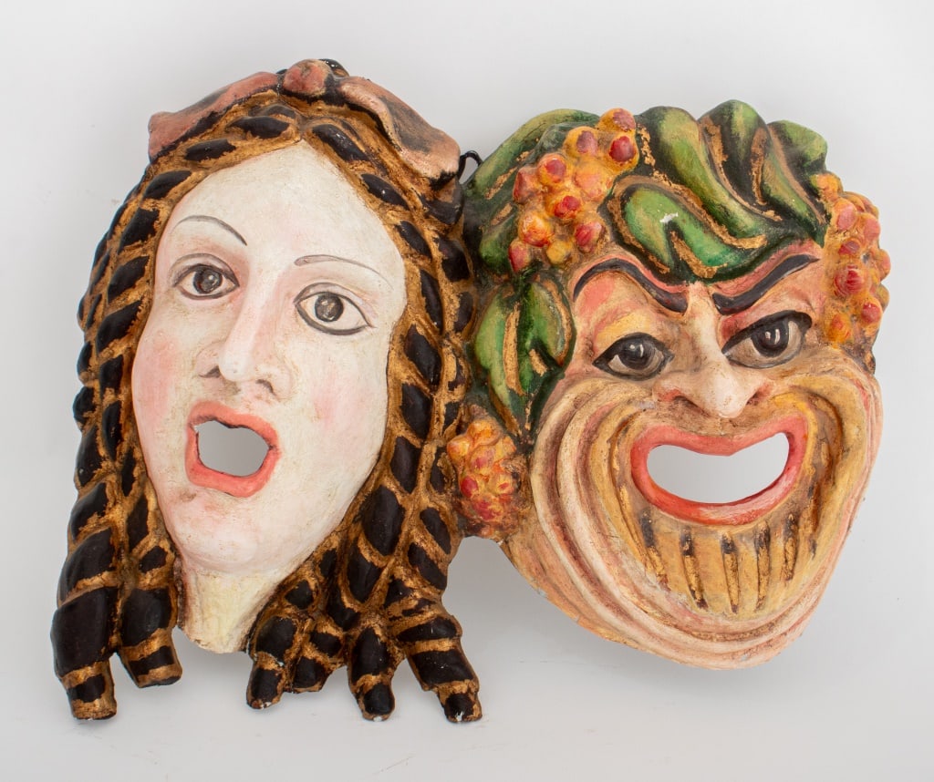 Alberto Sarria Double Theatre Papier Mache Mask (1 of 8)