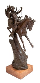 Carl Kauba "Desperado" Patinated Bronze Sculpture