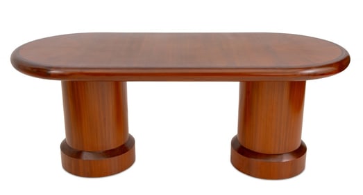 I.M. Pei Postmodern Mahogany Dining Table