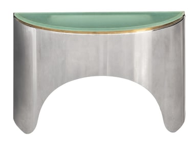 Pace Collection Illuminated Demilune Console