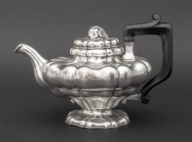 Austrian Empire Silver Teapot, circa 1840