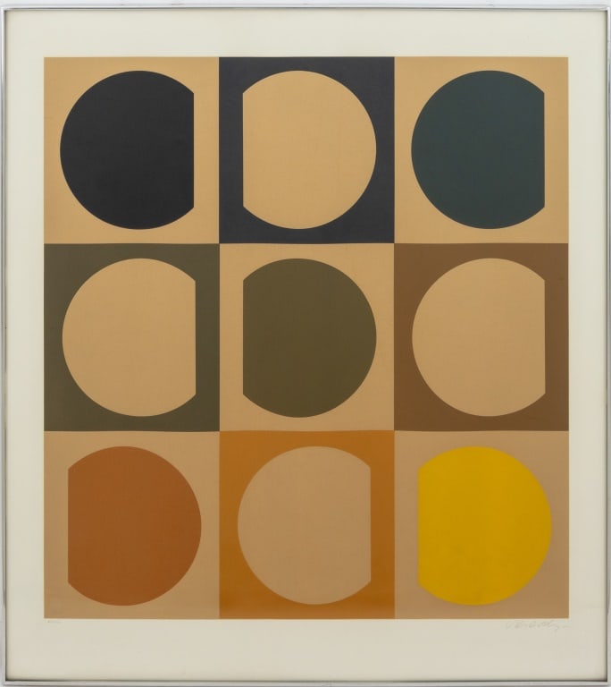 Victor Vasarely "Arany" Screenprint in Colors, 1968 (1 of 7)